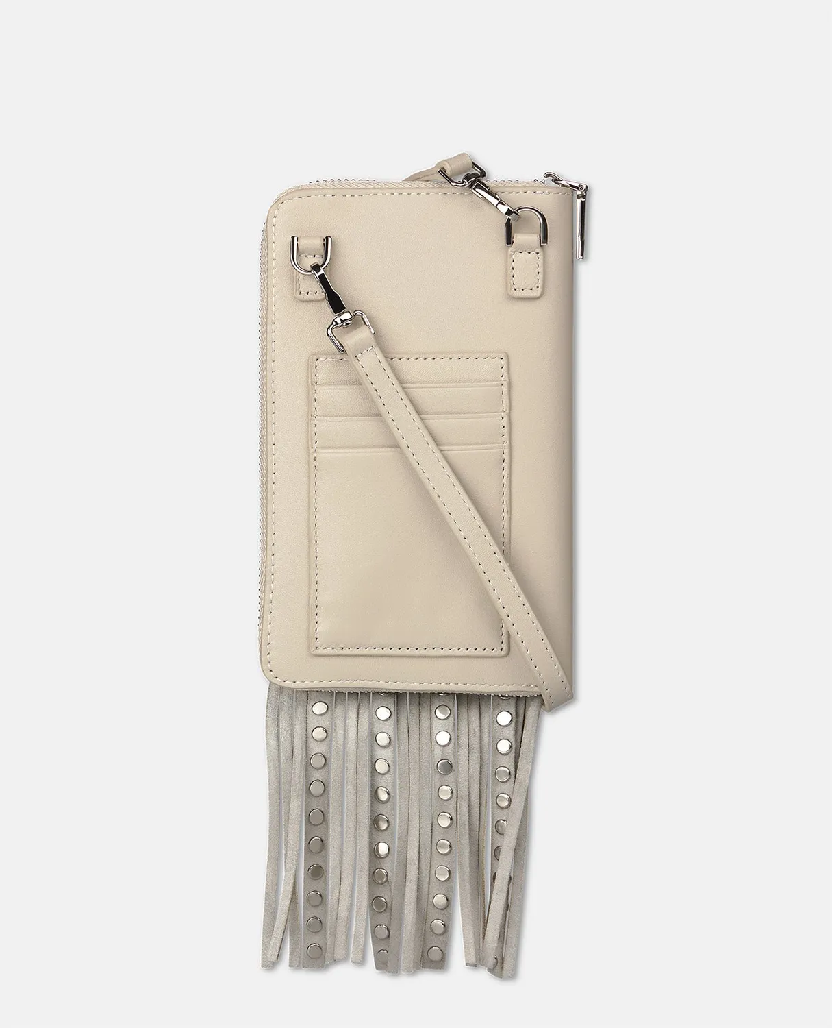 Alma en Pena Natalia sac portefeuille cuir gris clouté