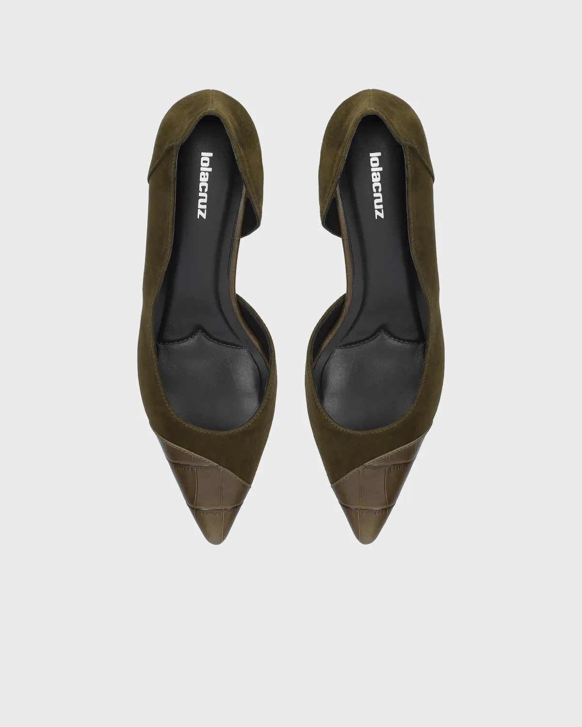 Lola Cruz Elle Pumps 55 escarpins kaki talon 5,5 cm