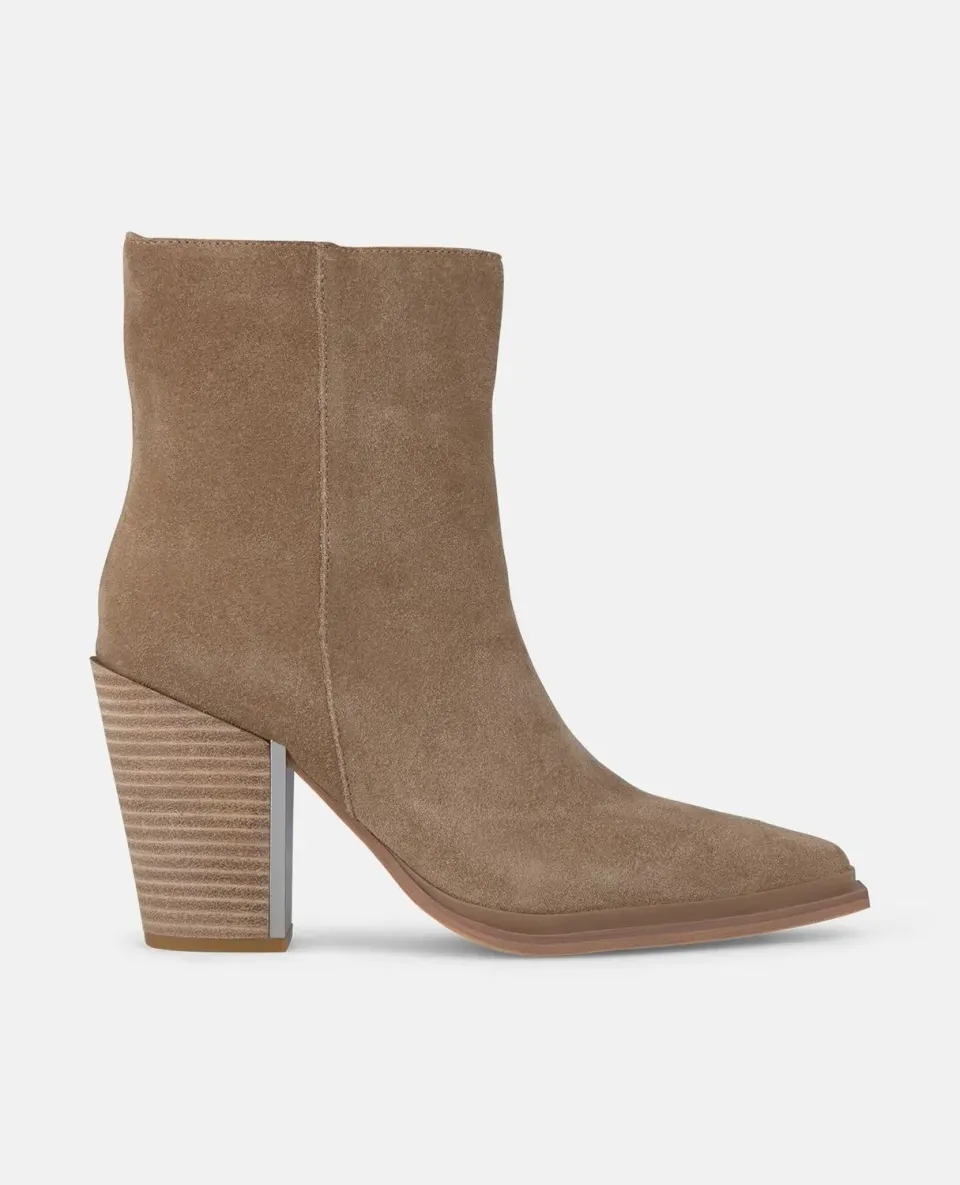Alma en Pena I250708 bottines à talon vison cuir talon large