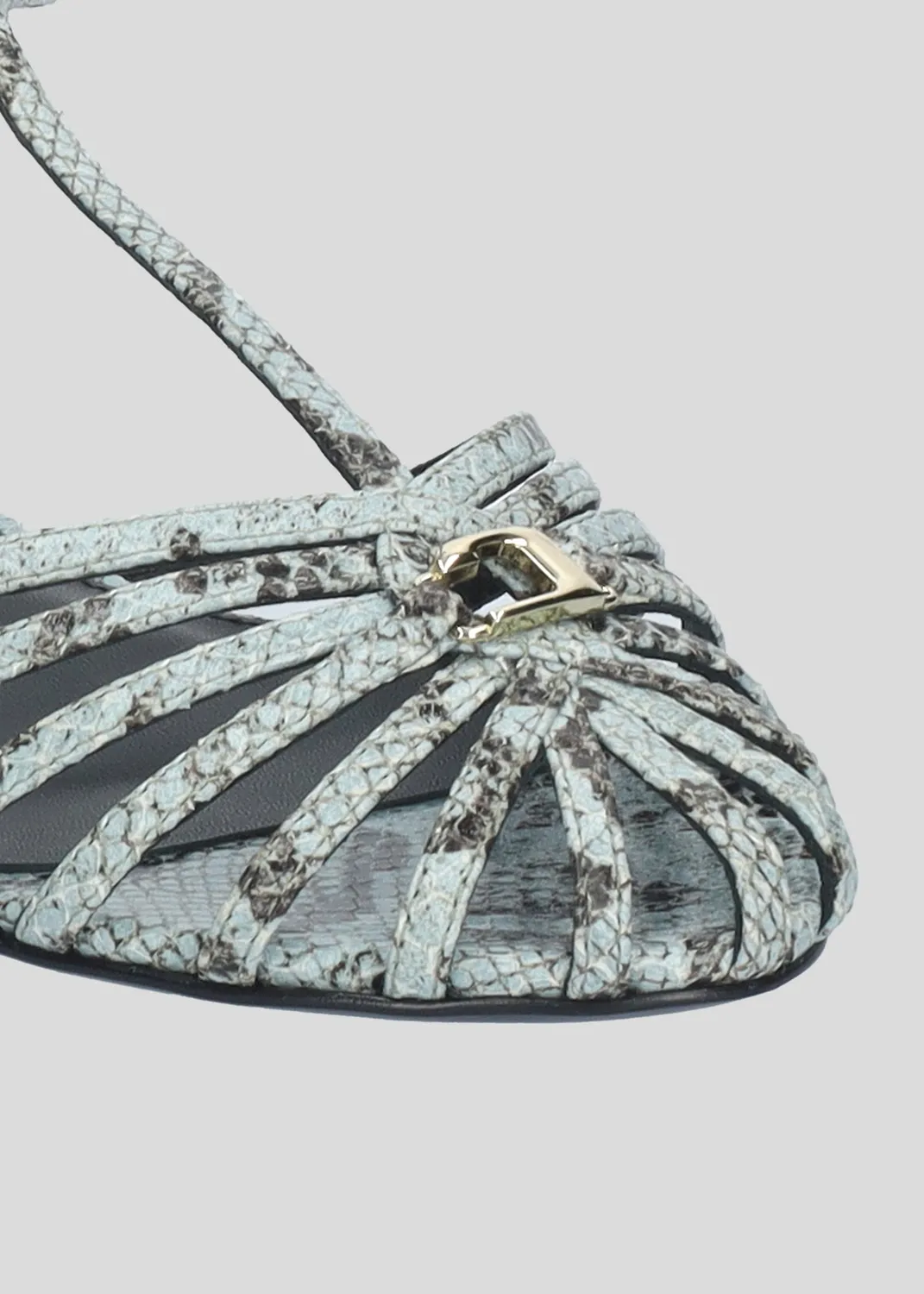 Lola Cruz Tango Flats sandales plates bleu ciel