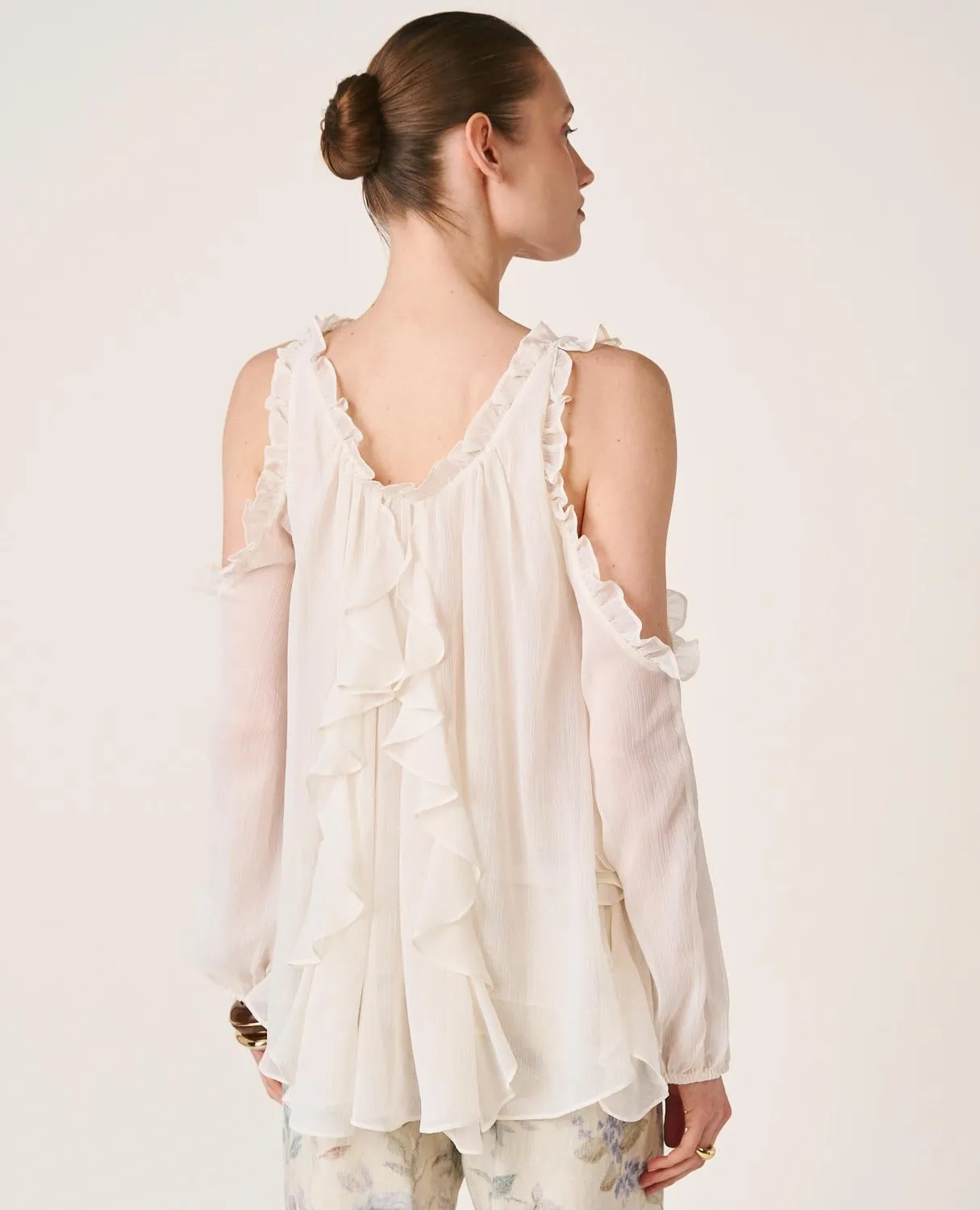 Alma en Pena V26CL0510 blouse blanche épaules nues