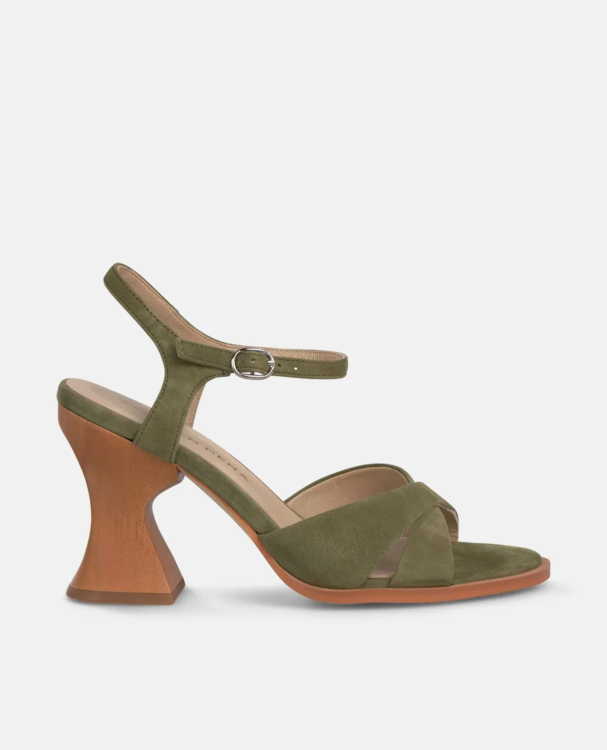 Alma en Pena V262450 sandales kaki talon 10 cm cuir