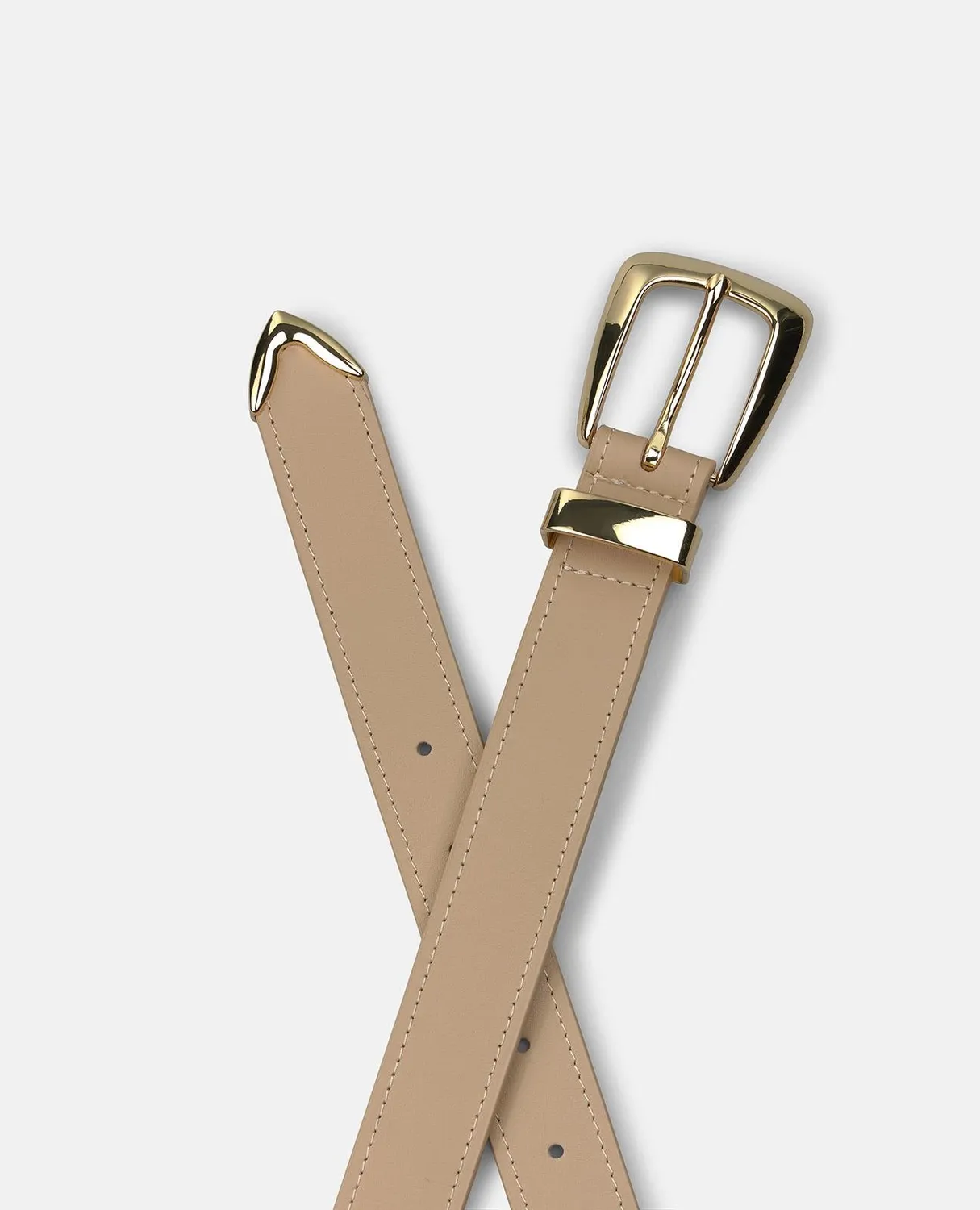 Alma en Pena V26CT017 ceinture cuir marron boucle métal