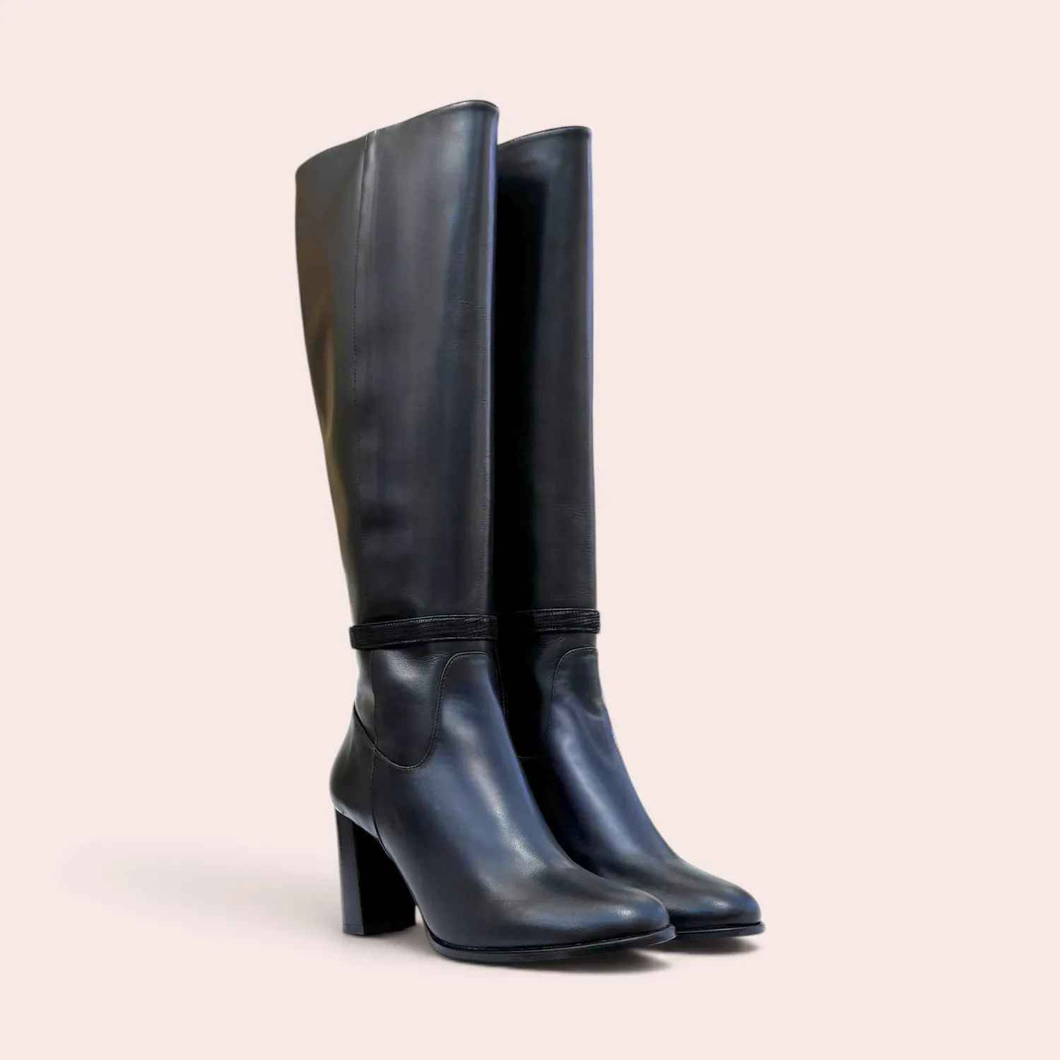 Karine Arabian Annika bottes cuir noir 38 talon 80mm