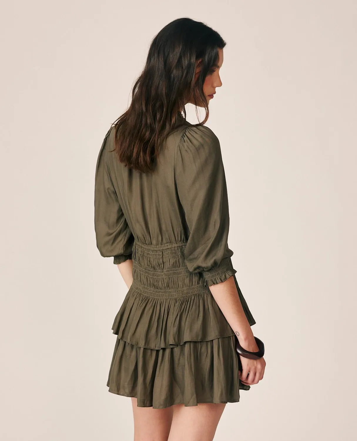 Alma en Pena I26CL0109 robe kaki col V