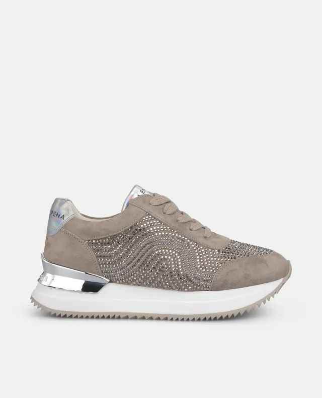Alma en Pena I251503 sneakers taupe plateforme 4,5 cm