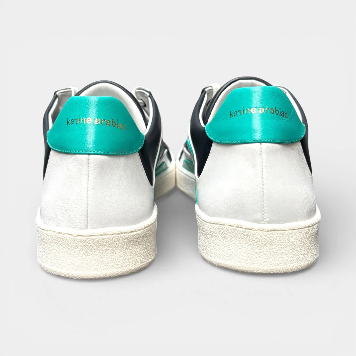 Karine Arabian Nad sneaker homme cuir marine blanc