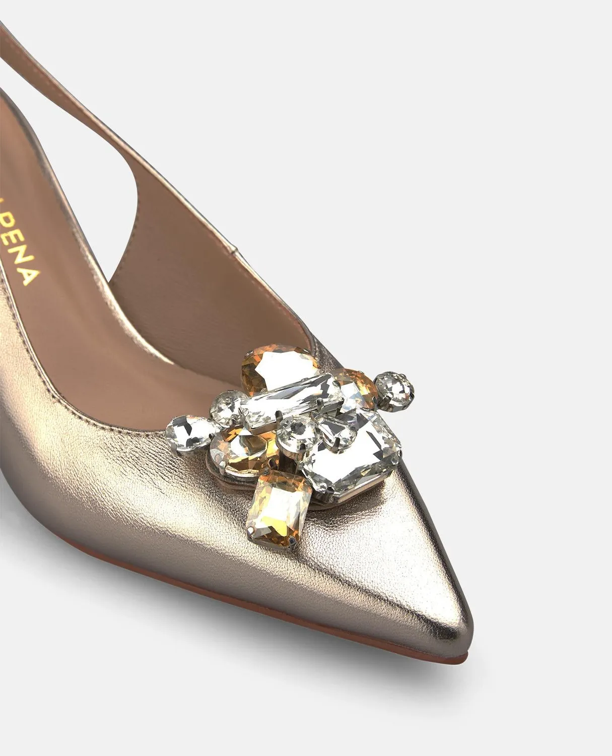 Alma en Pena V262200 escarpins bronze strass talon 8,5 cm