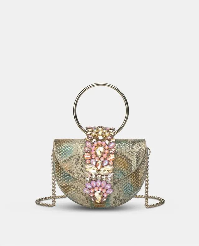 Alma en Pena V25BG5031 sac demi-lune cuir bronze