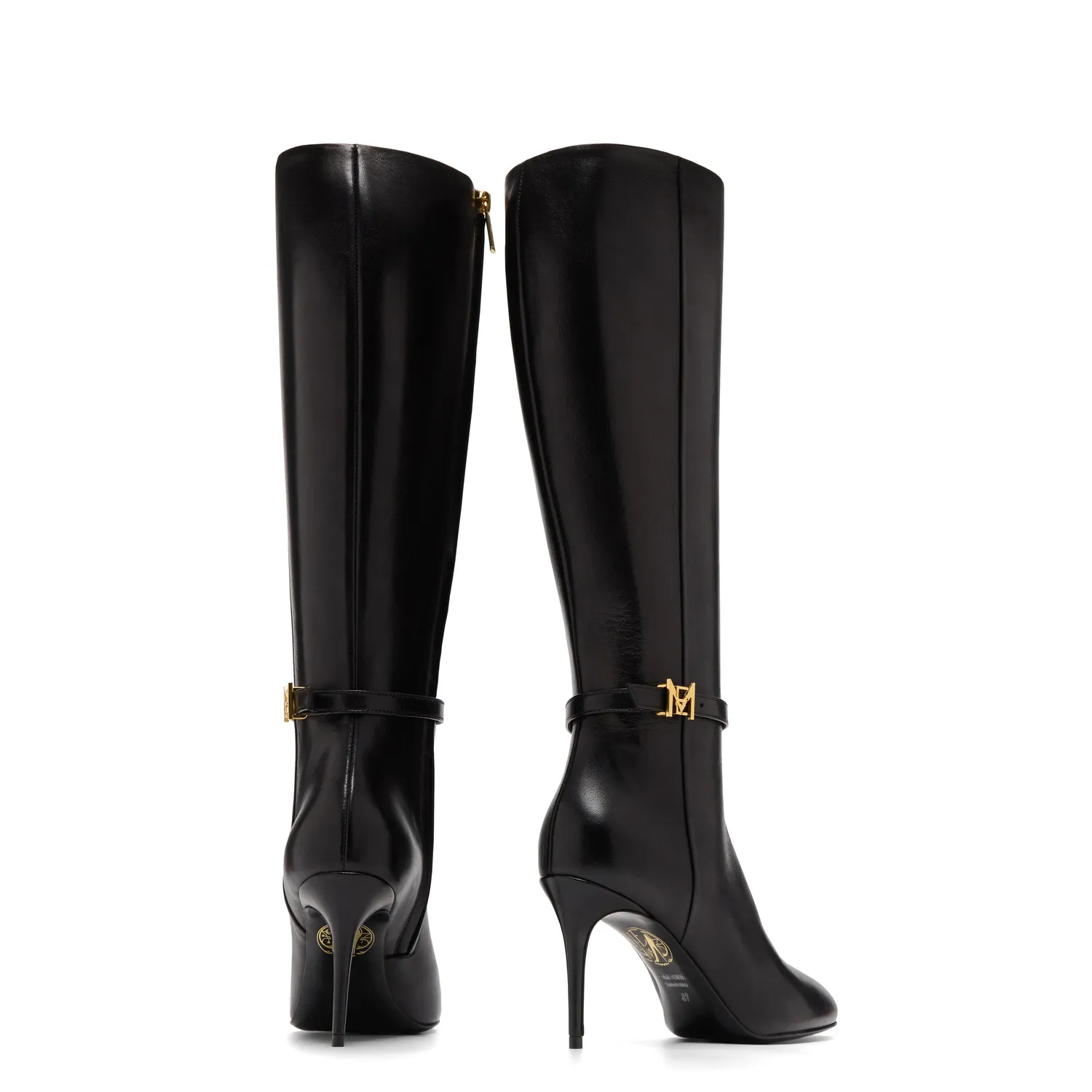 Maison Ernest Opera 85 bottes noir cuir mat talon 8,5 cm