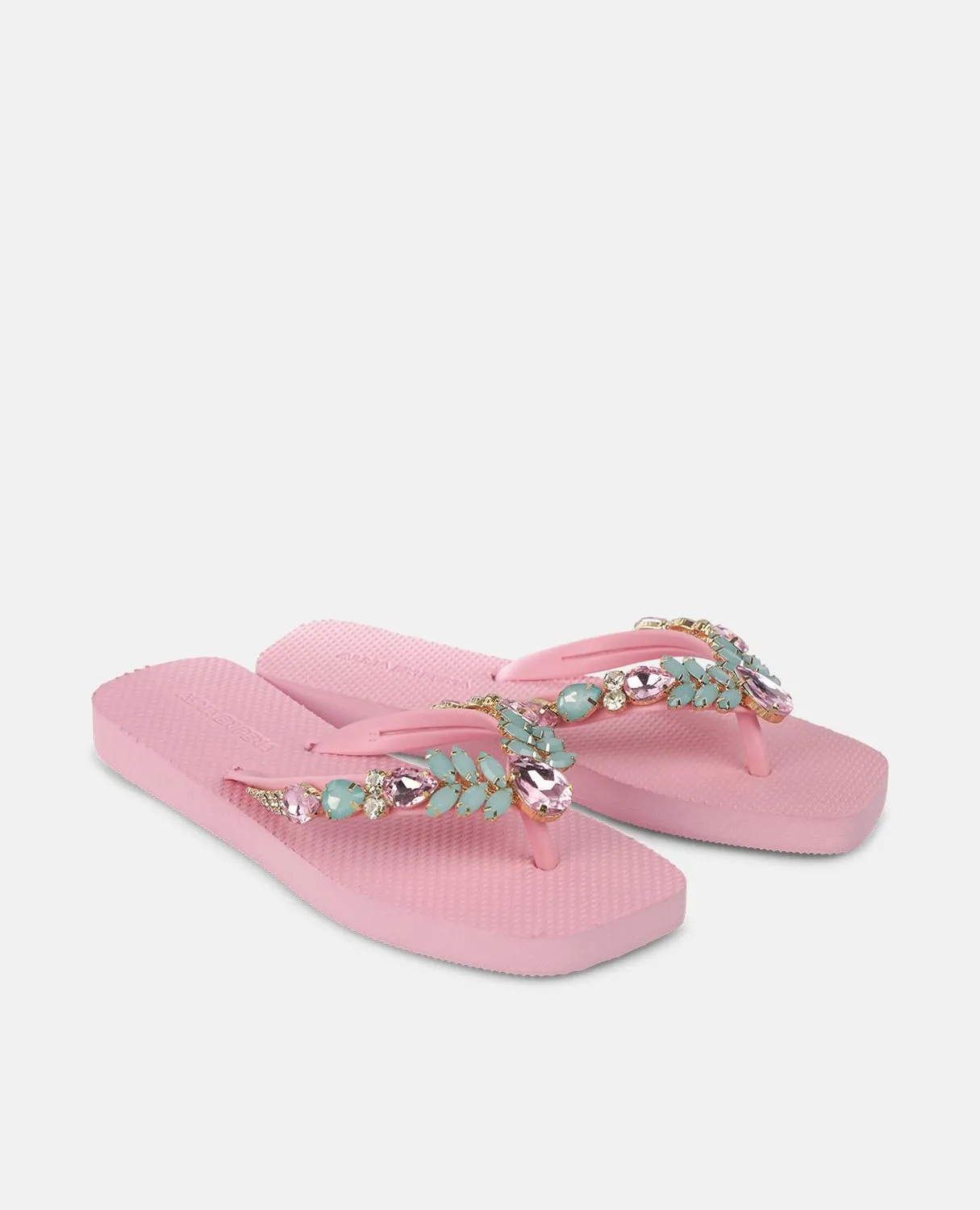 Alma en Pena V251990 tongs strass rose