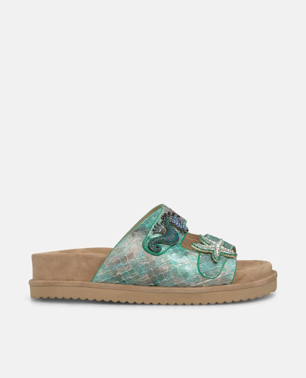 Alma en Pena Maldivas V267504 sandales turquoise effet serpent