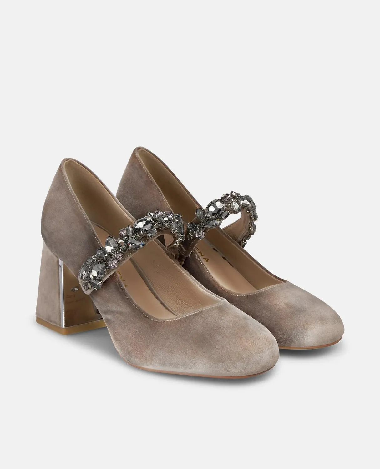 Alma en Pena I260165 escarpins vison velours talon 7 cm