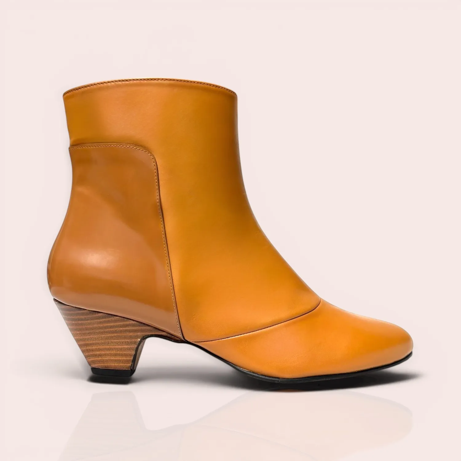 Karine Arabian Purdey bottine cuir noir talon 50mm