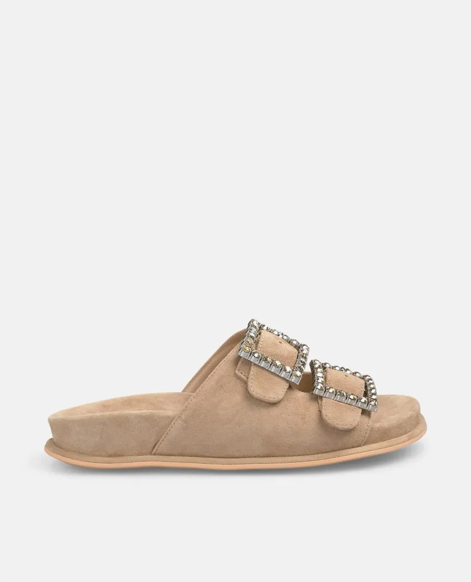 Alma en Pena V251652 sandale plate beige cuir