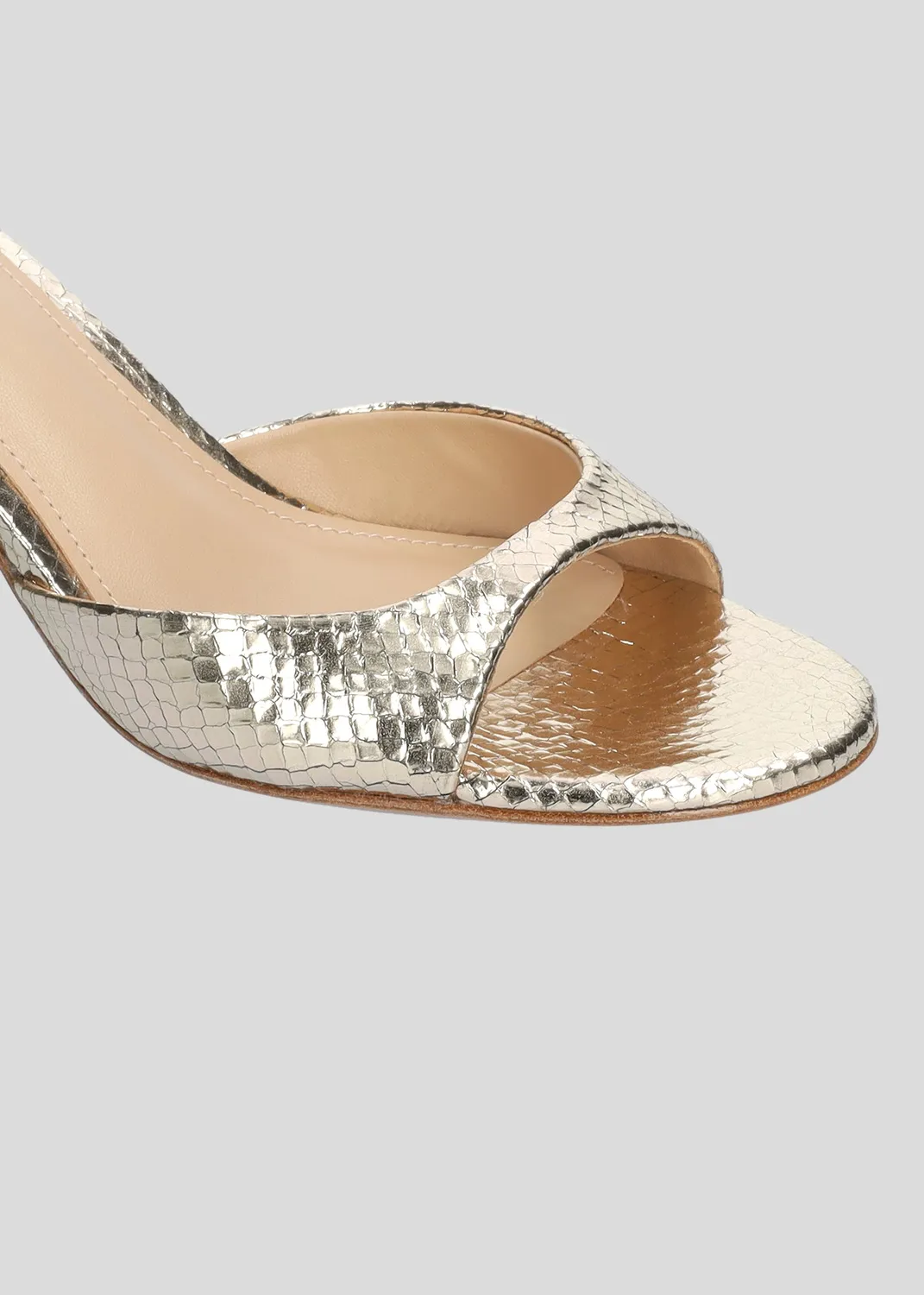 Lola Cruz Kumala Sandal 65 sandales platine talon 6,5 cm