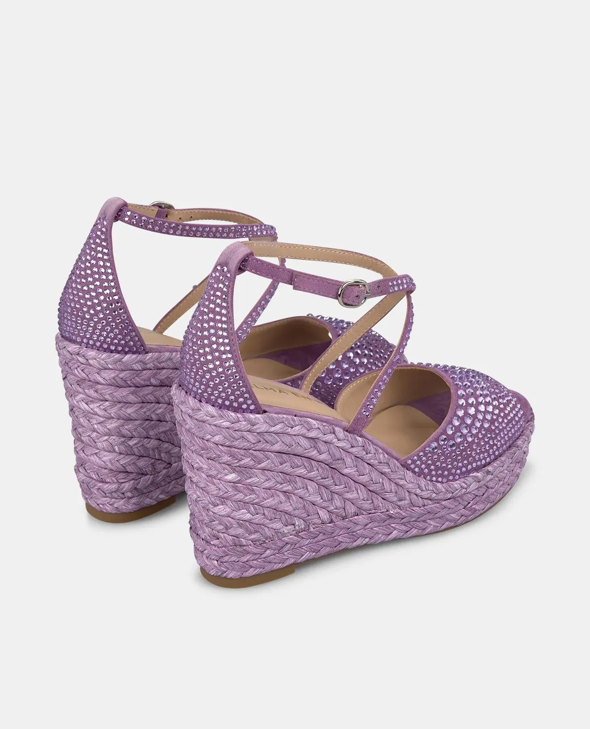Alma en Pena V2551004 compensées violet strass talon 9,8 cm