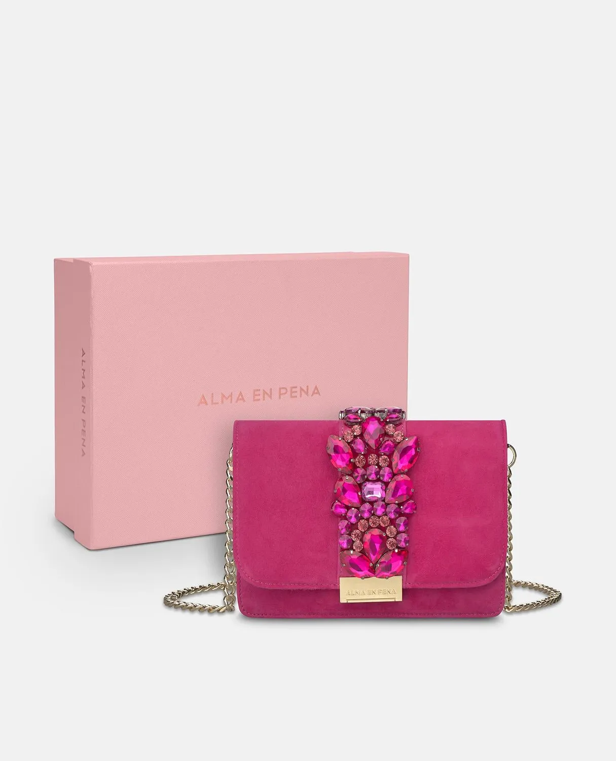 Alma en Pena V25BG5041 sac bandoulière fuchsia bijou