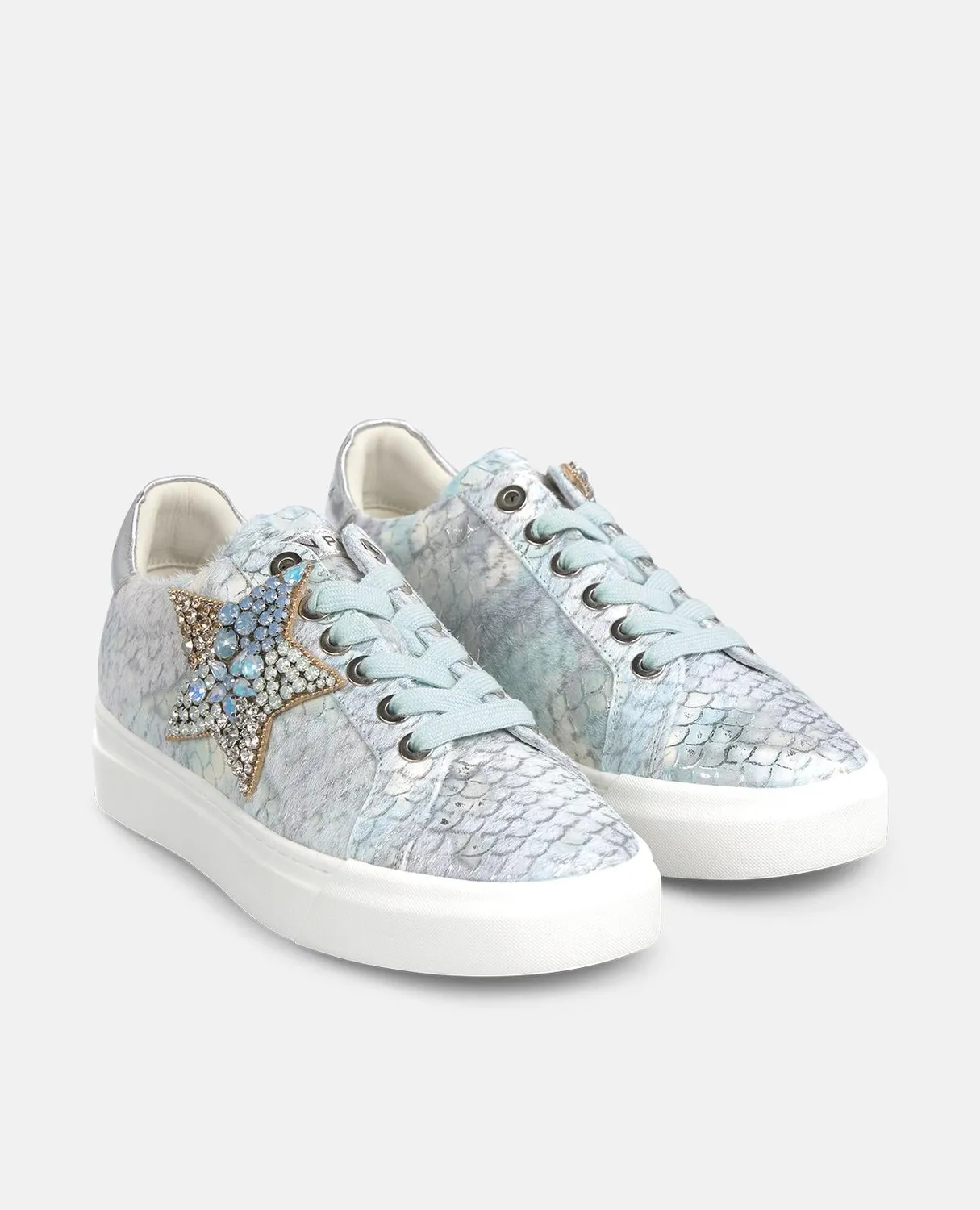 Alma en Pena Margarita V260462 sneakers bleu plateforme 3,5 cm