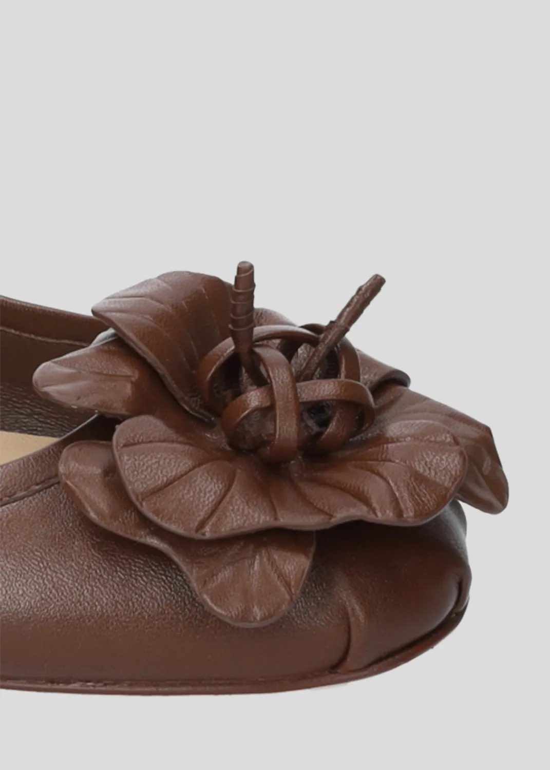 Lola Cruz Tulipa ballerines plates marron