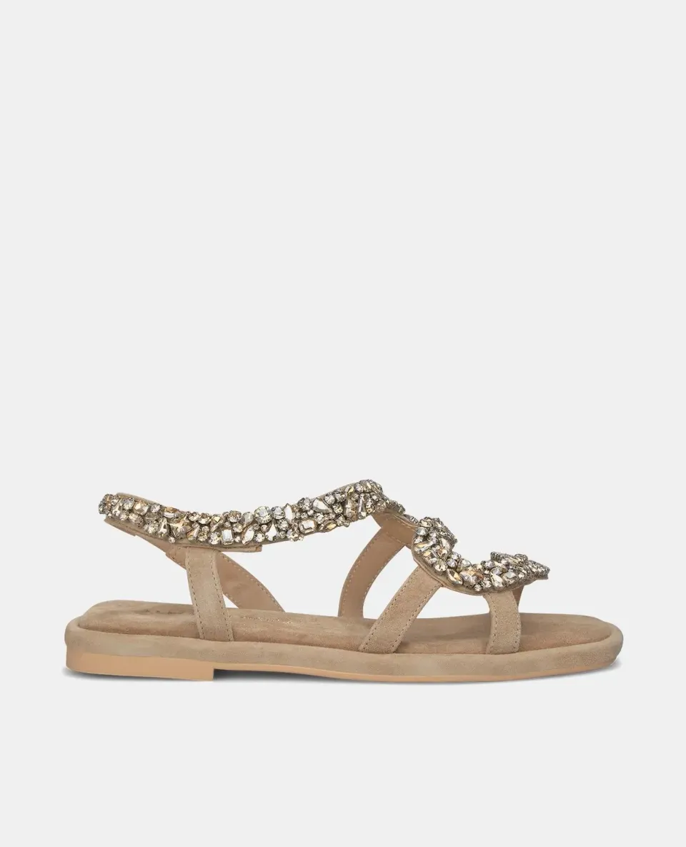 Alma en Pena V240820 Sandales Plates Serpent Strass Arena
