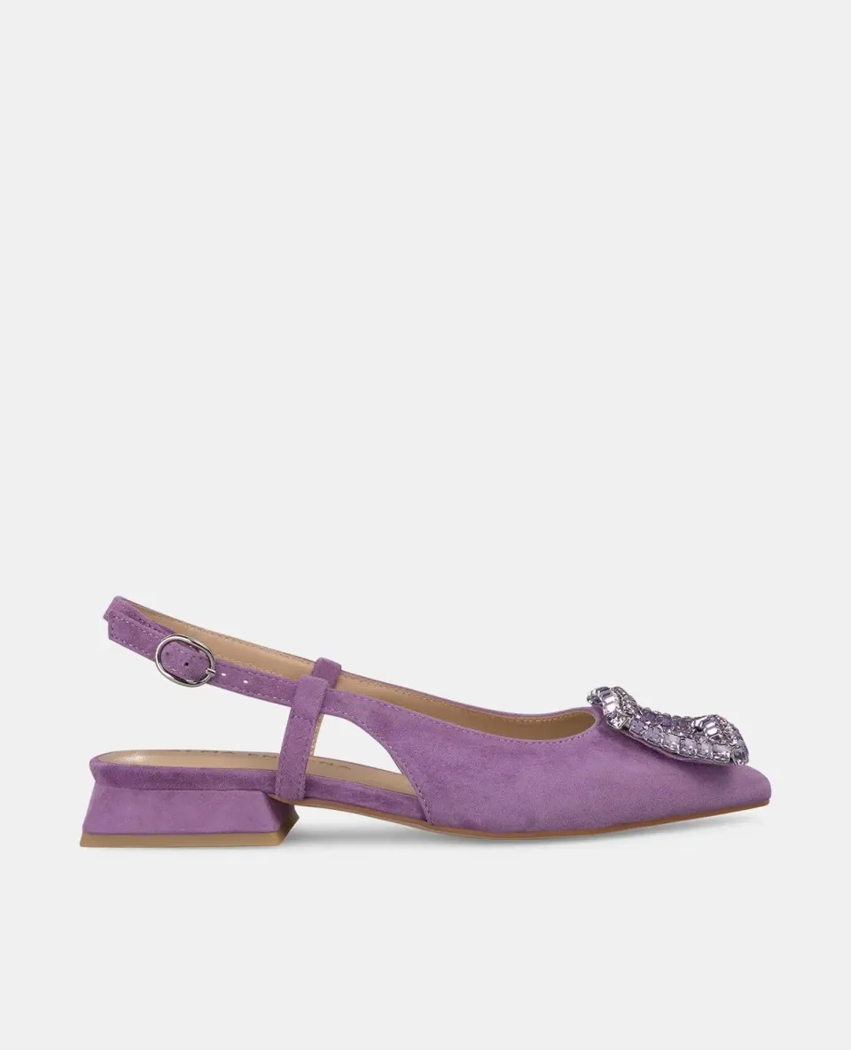 Alma en Pena V250480 ballerines violet strass talon 2 cm