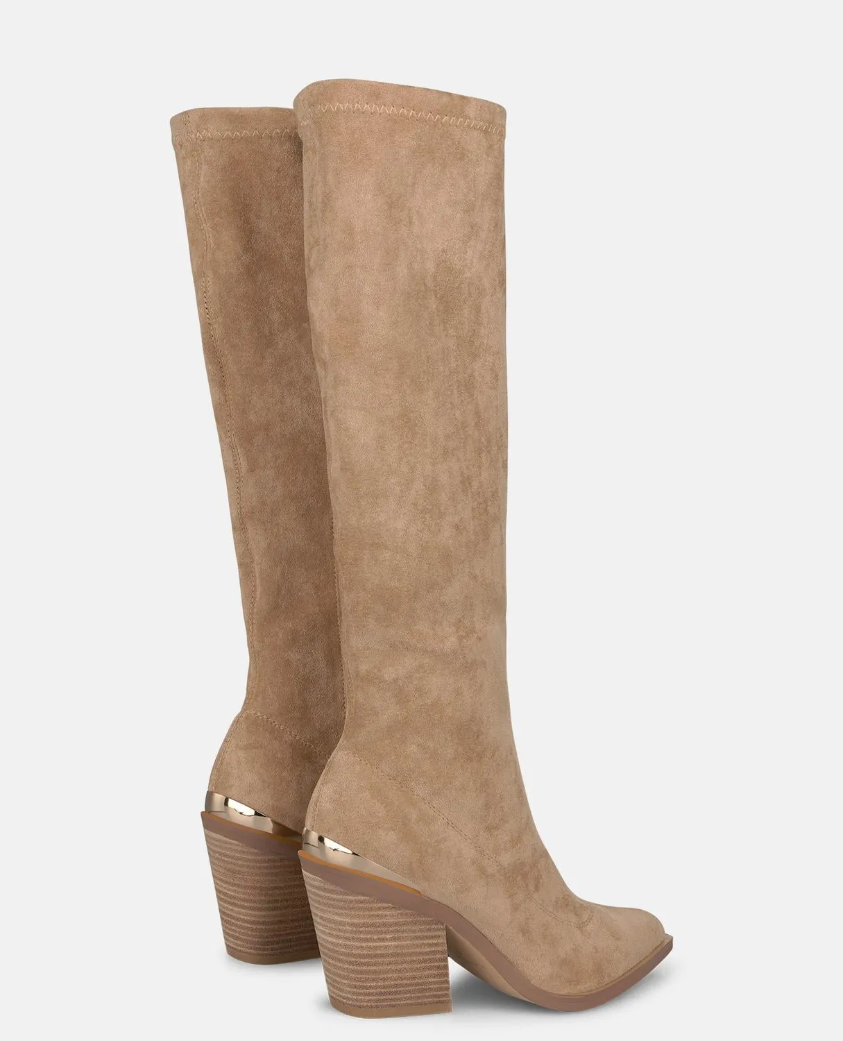 Alma en Pena I2652611C bottes hautes sable talon 8 cm