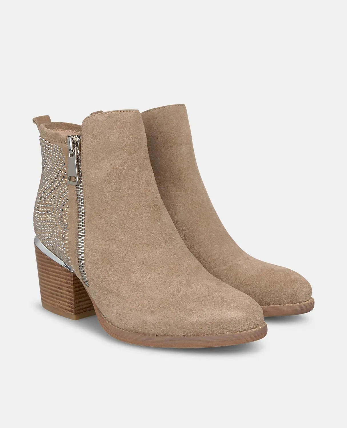 Alma en Pena I2652401C bottines daim vison talon 7,5 cm