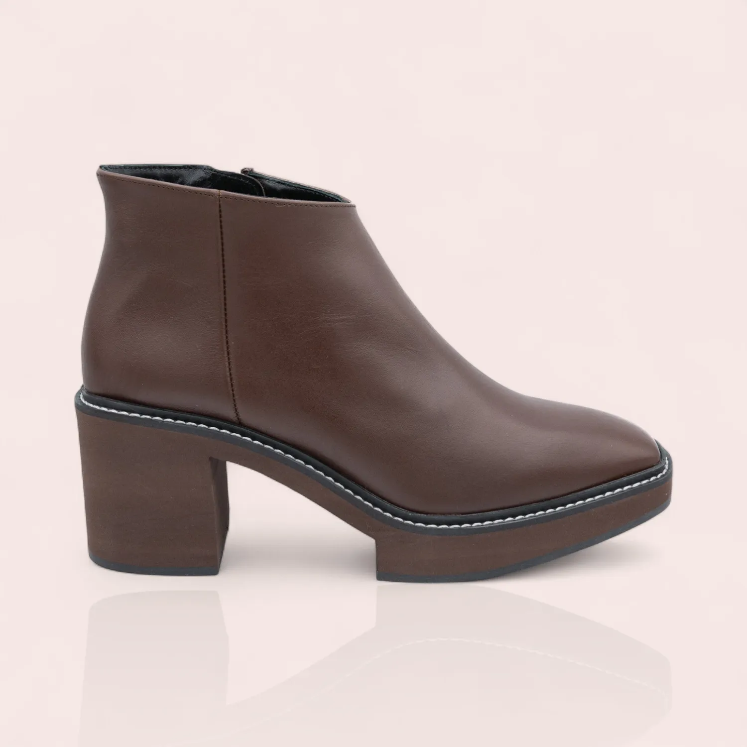 Karine Arabian Epson bottines compensées noir cuir