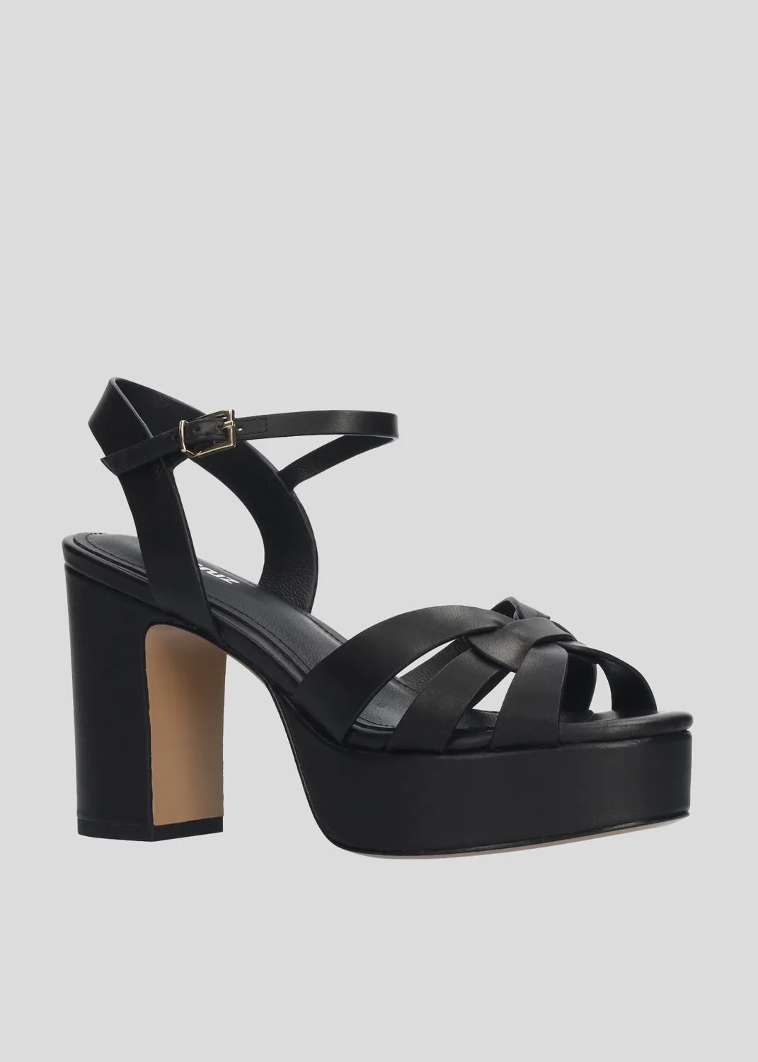 Lola Cruz Aria Platform 95 sandales à talons noir plateforme