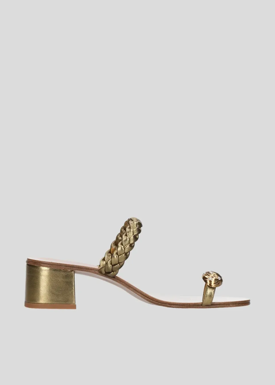 Lola Cruz Mona Sandal 30 sandales doré talon 3 cm
