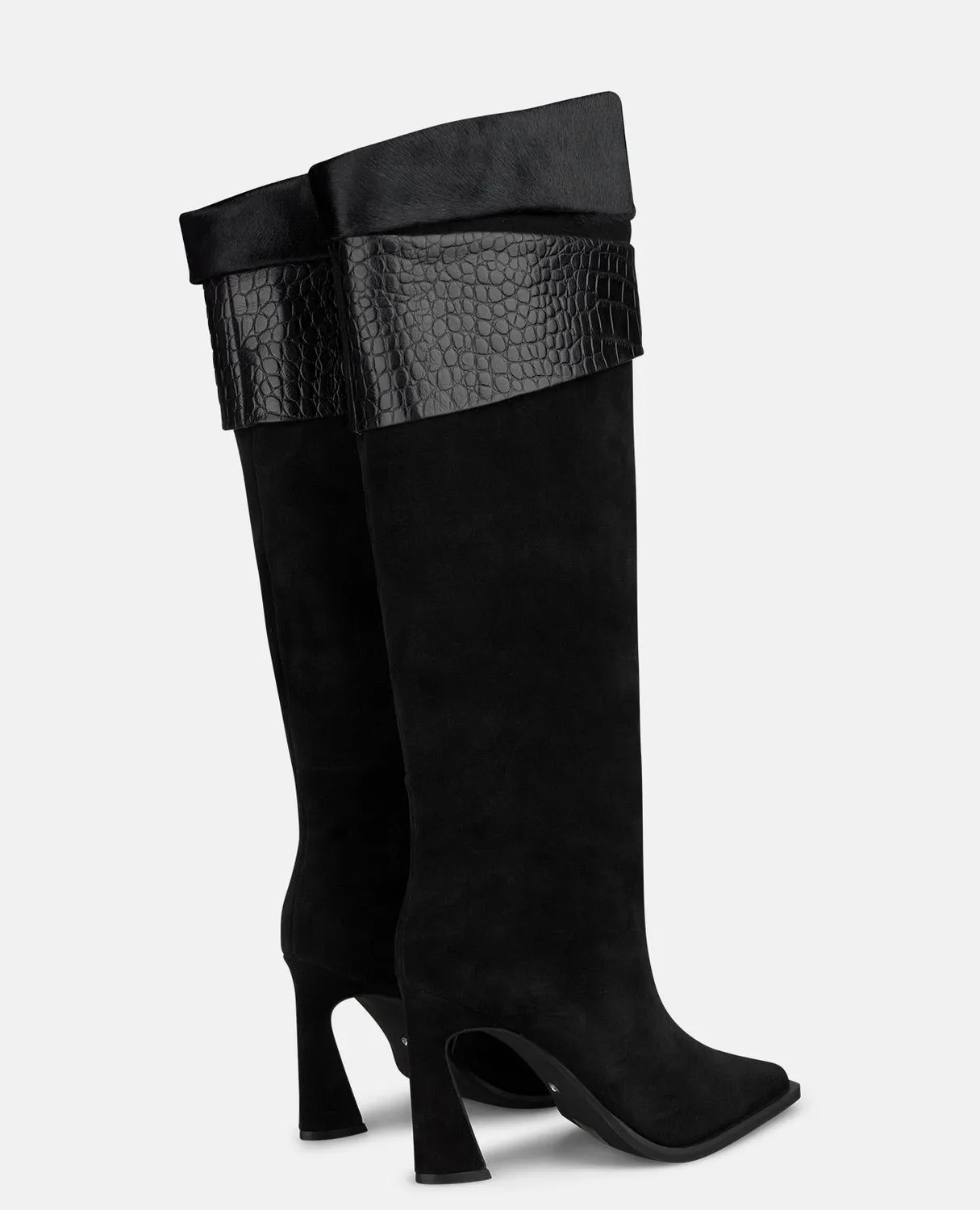 Alma en Pena I260445 bottes cuir noir 9 cm animal
