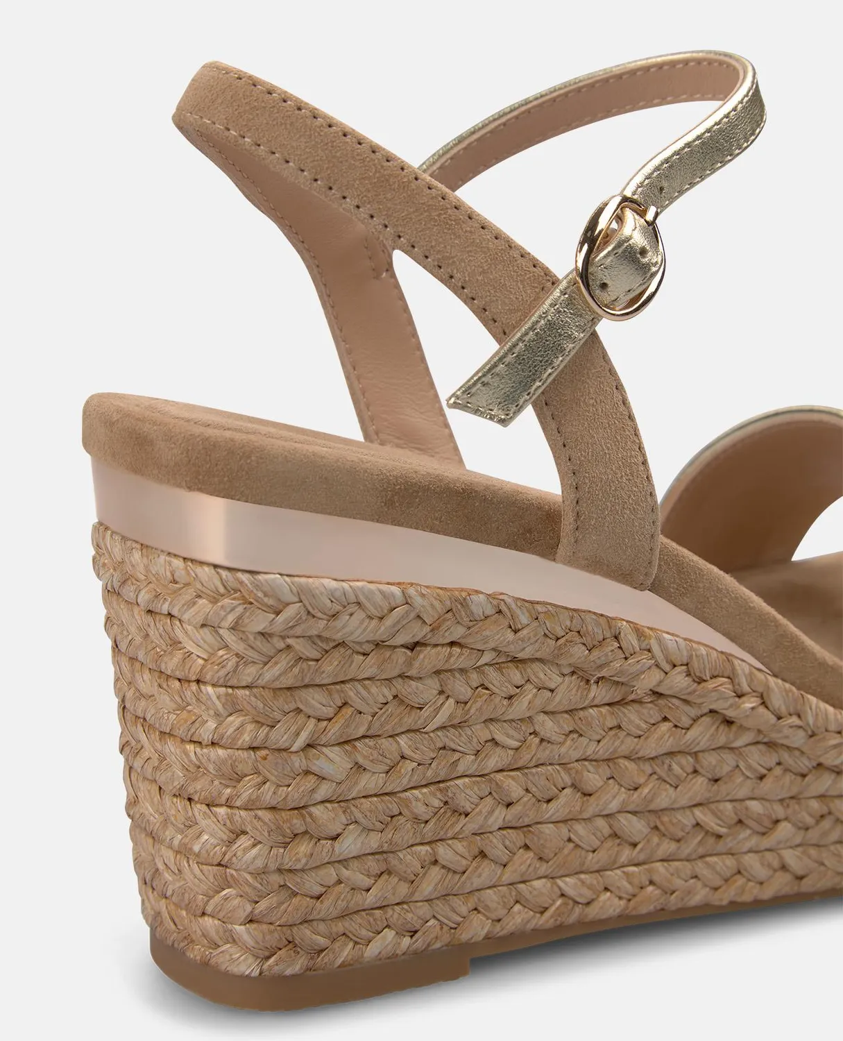 Alma en Pena V265500 compensée kaki cuir 9 cm