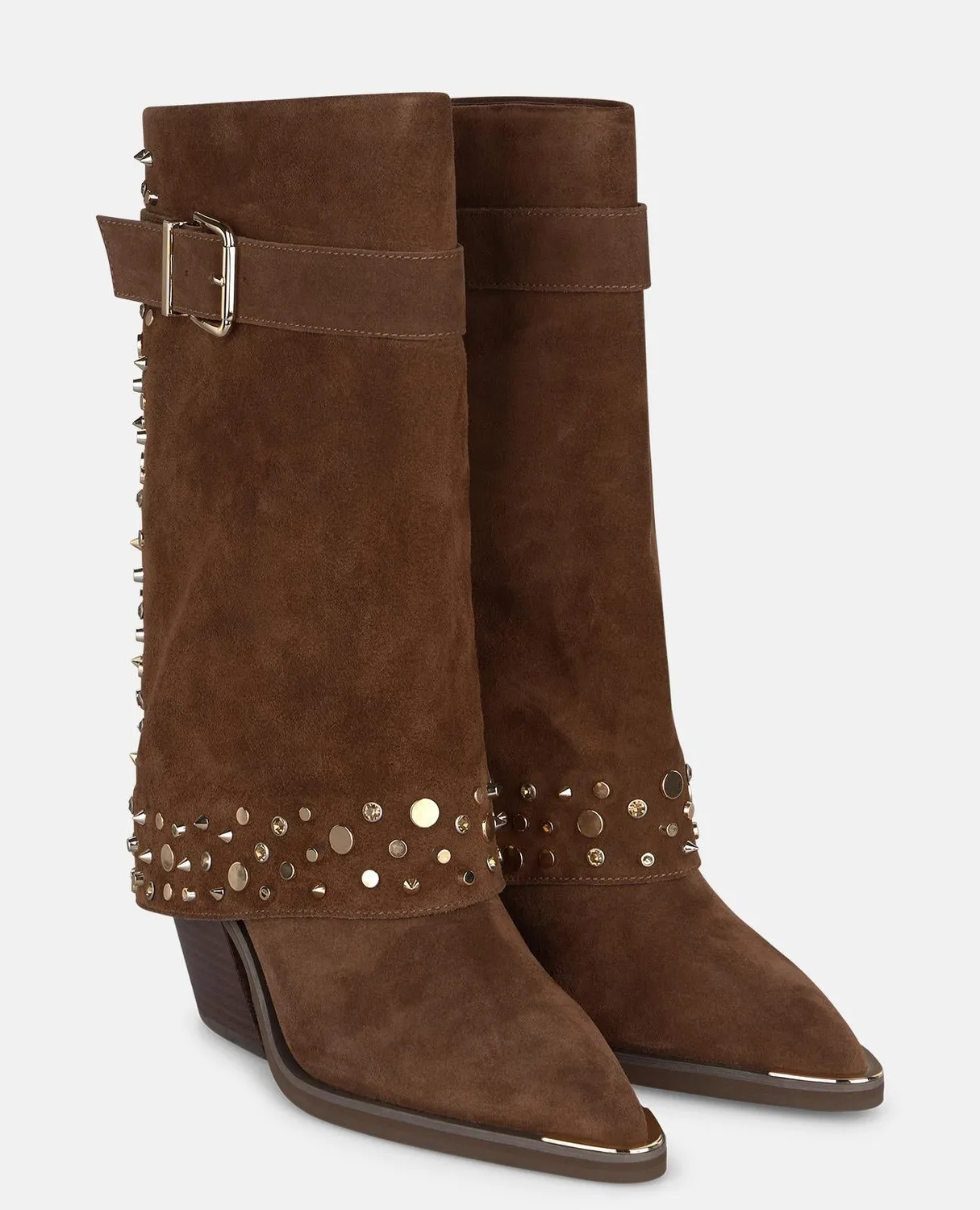 Alma en Pena I260724 bottes camel daim 8 cm