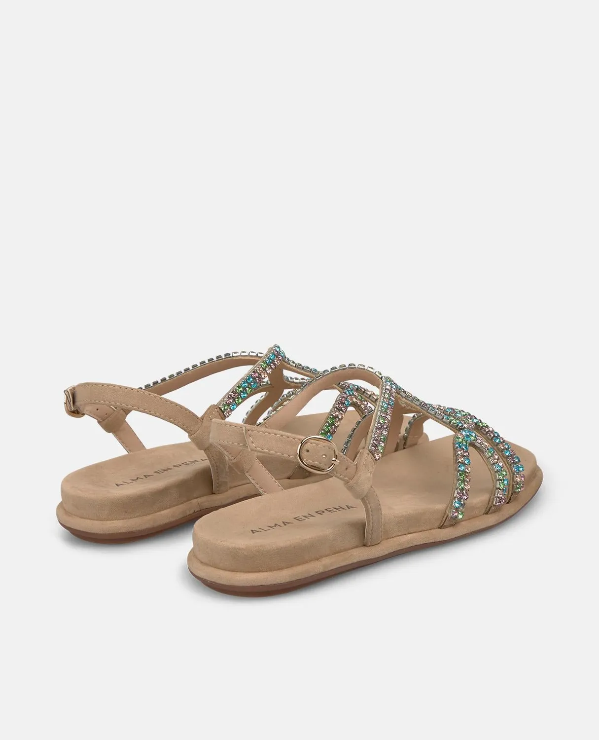 Alma en Pena V2651514 sandales plates multicolore clous