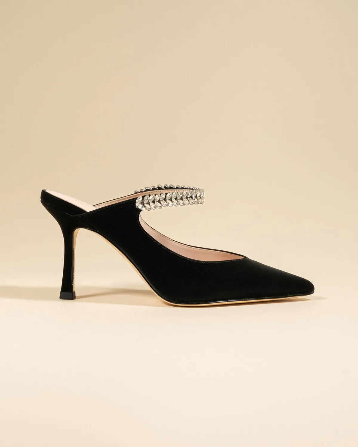 Mi/Mai Harper Black escarpins noir strass soirée