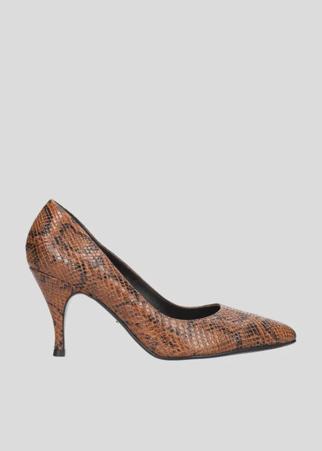 Lola Cruz Carmela 80 escarpins caramel talon 8 cm