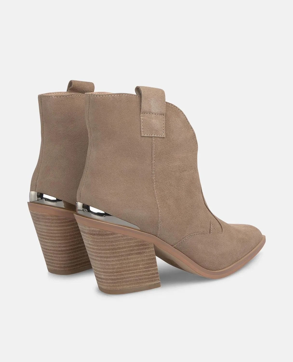 Alma en Pena I2552607 bottines cowboy vison talon 8 cm