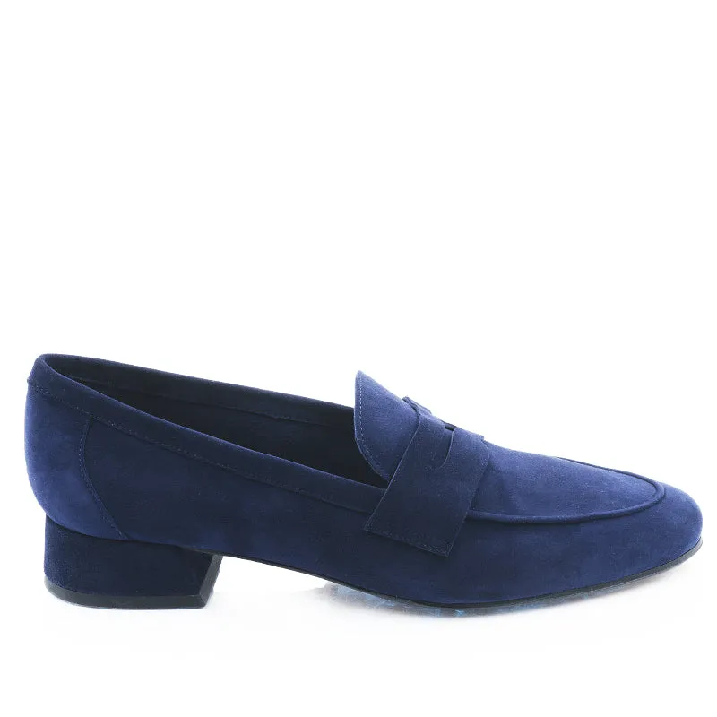 Bégum Paris Cheyenne mocassins bleu marine velours