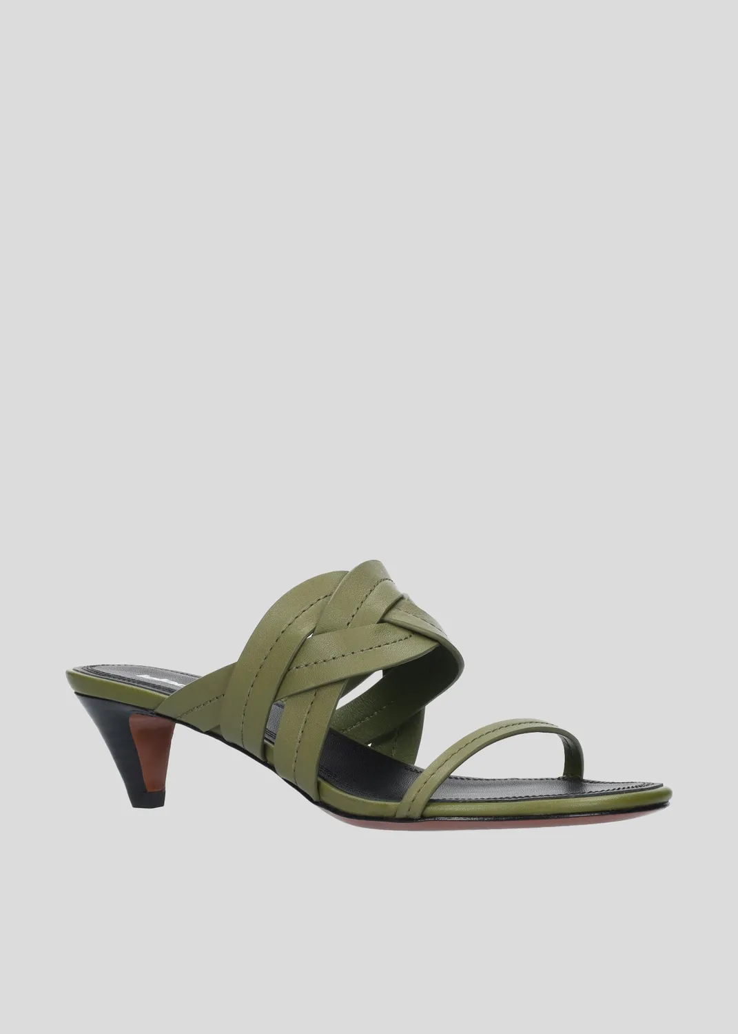 Lola Cruz Patrizia 45 mule kaki