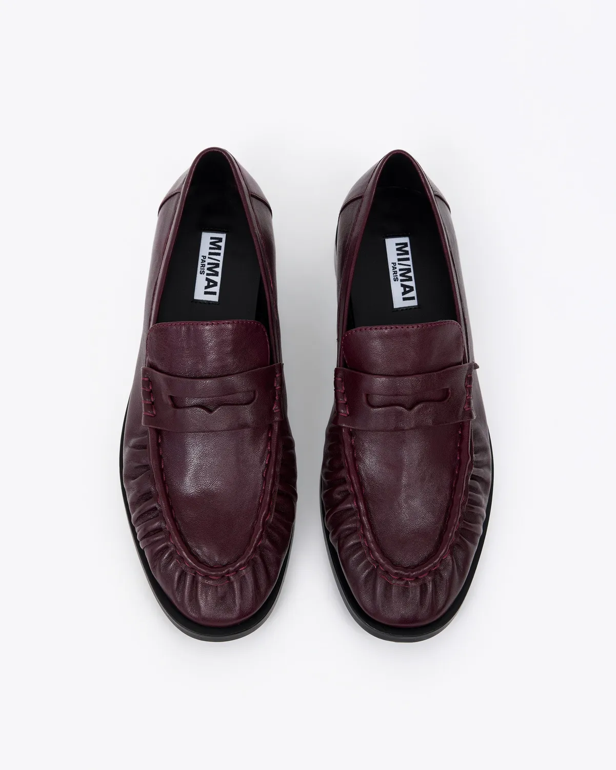 Mi/Mai Orso Burgundy mocassins cuir bordeaux