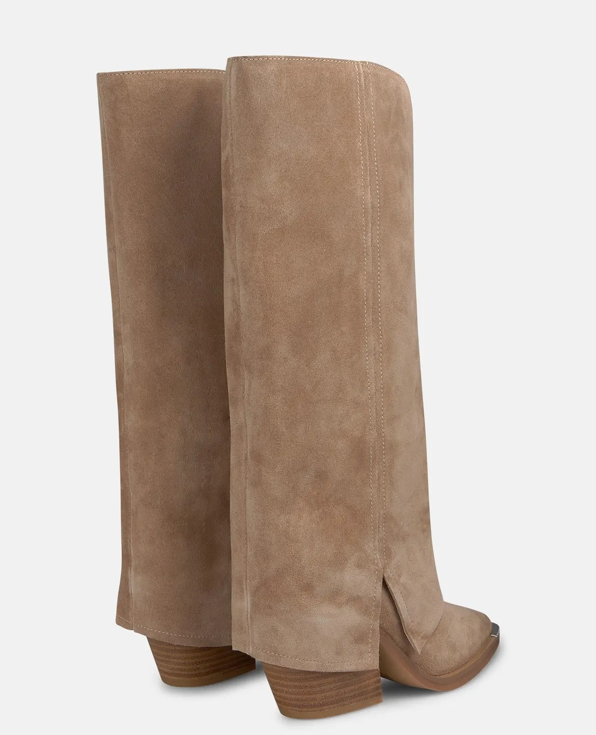 Alma en Pena I260726 bottes cowboy daim vison 8 cm