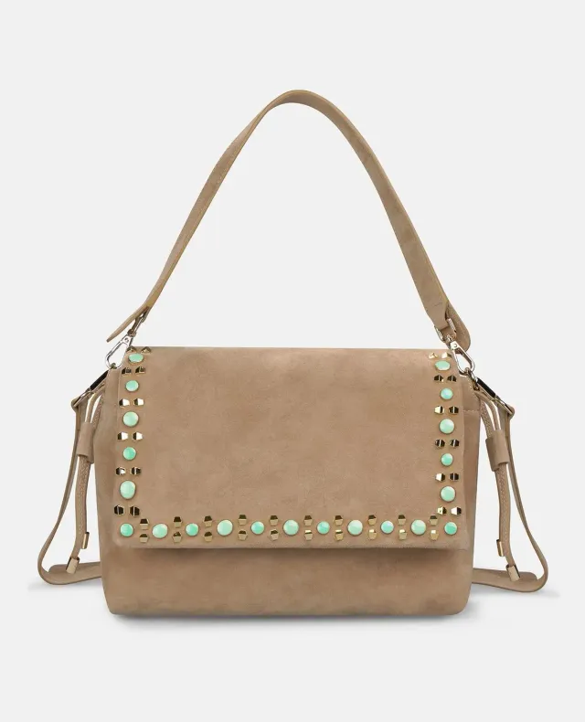 Alma en Pena V26BG044 sac shopper arena cuir clous