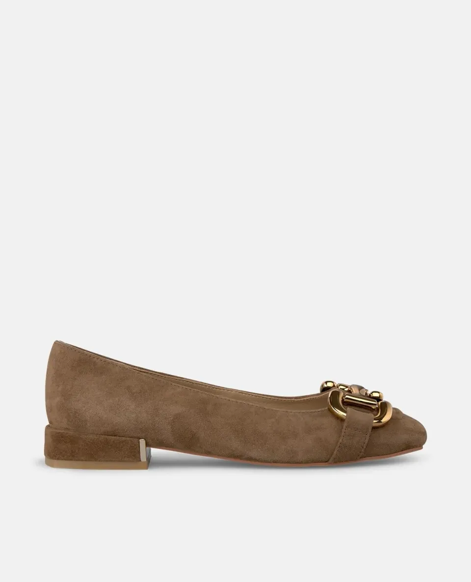 Alma en Pena I250103 ballerines marron cuir suède mors