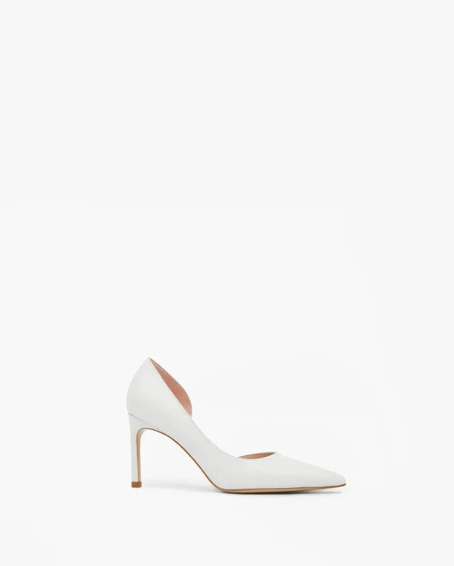 Mi/Mai Kelly Pure White escarpins cuir blanc talon 8cm