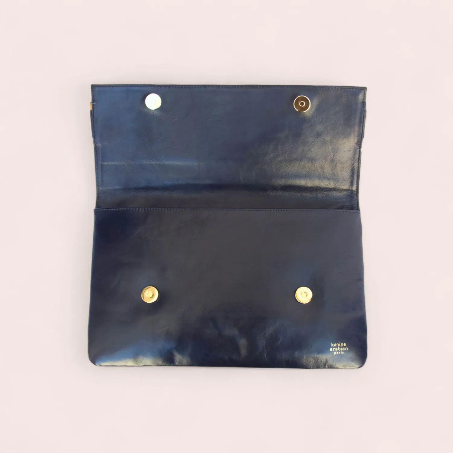 Karine Arabian ISCHIA pochette marine cuir XL