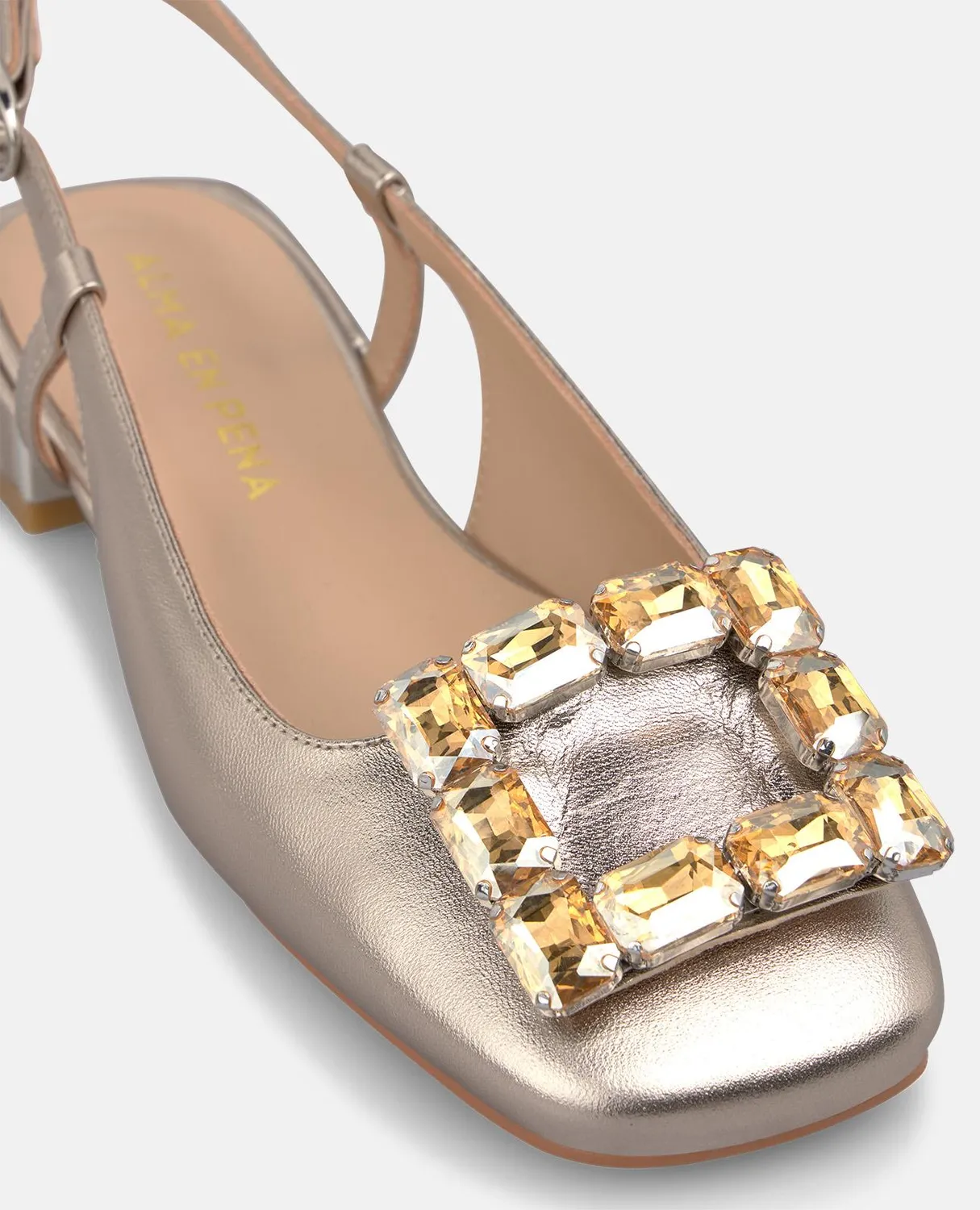 Alma en Pena V261101 escarpins plats bronze cuir 2 cm