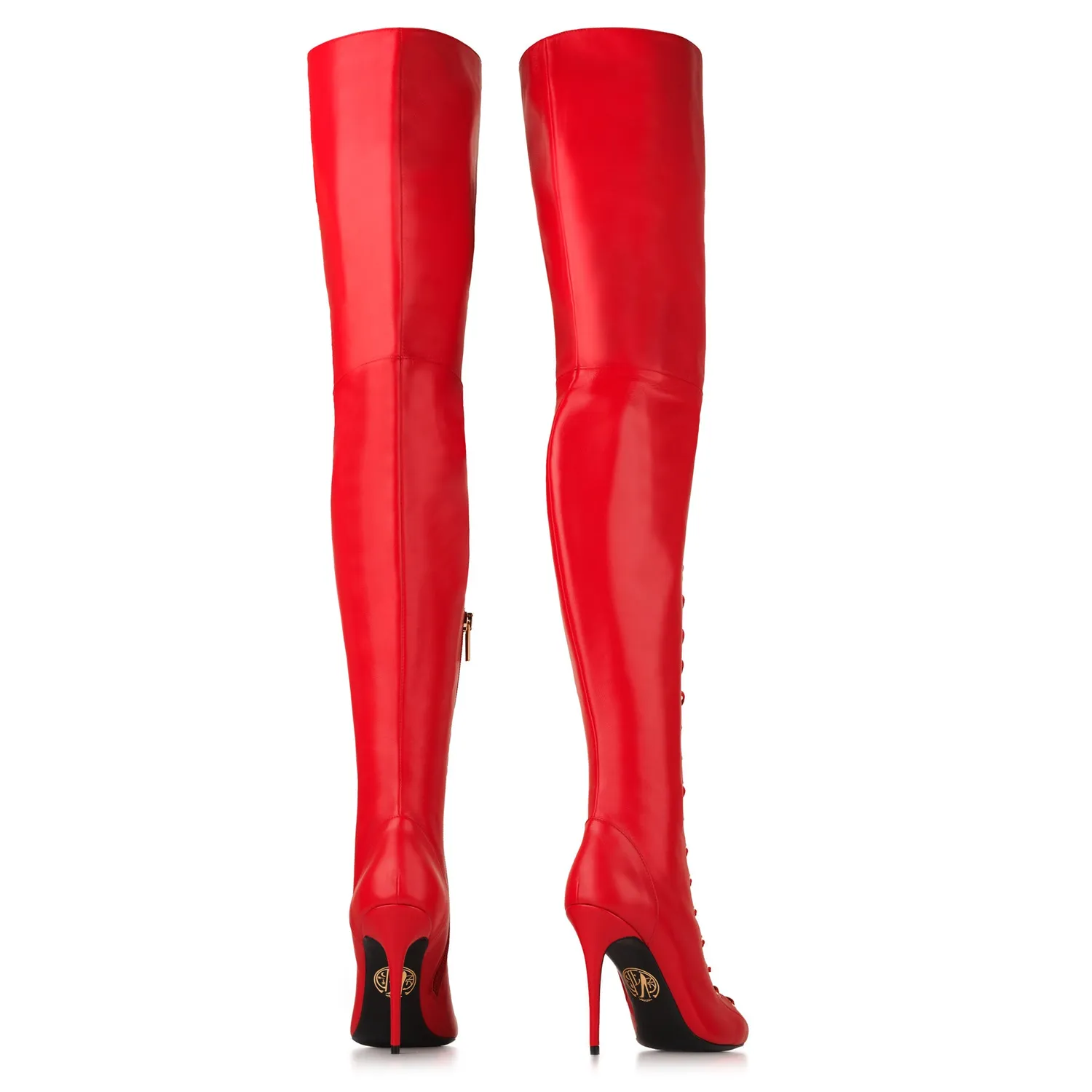 Maison Ernest Bandit Cuissarde 100 rouge cuir mat
