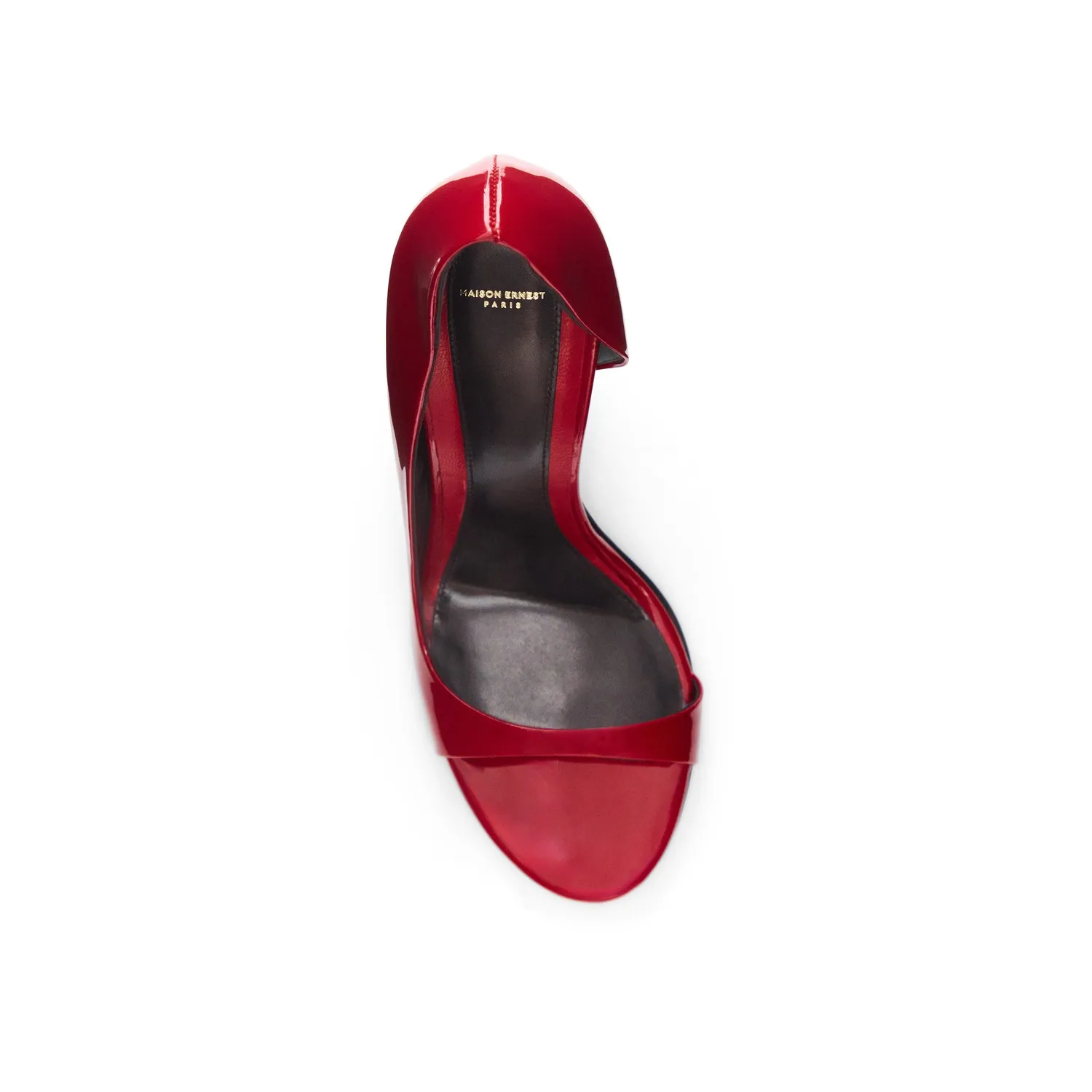 Maison Ernest Plaisir 100 escarpins rouge cuir vernis