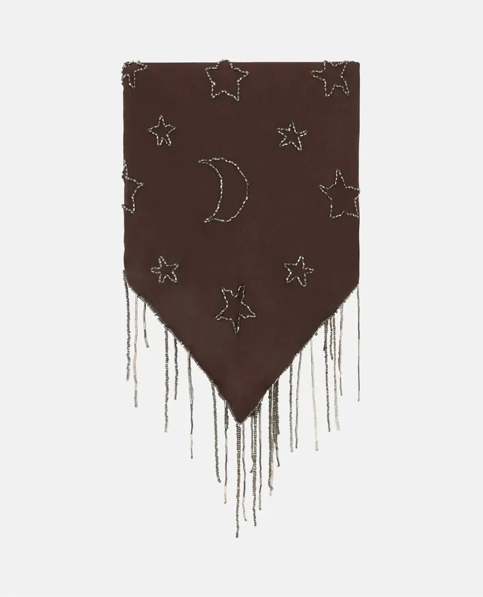 Alma en Pena I25AC104 foulard triangulaire marron